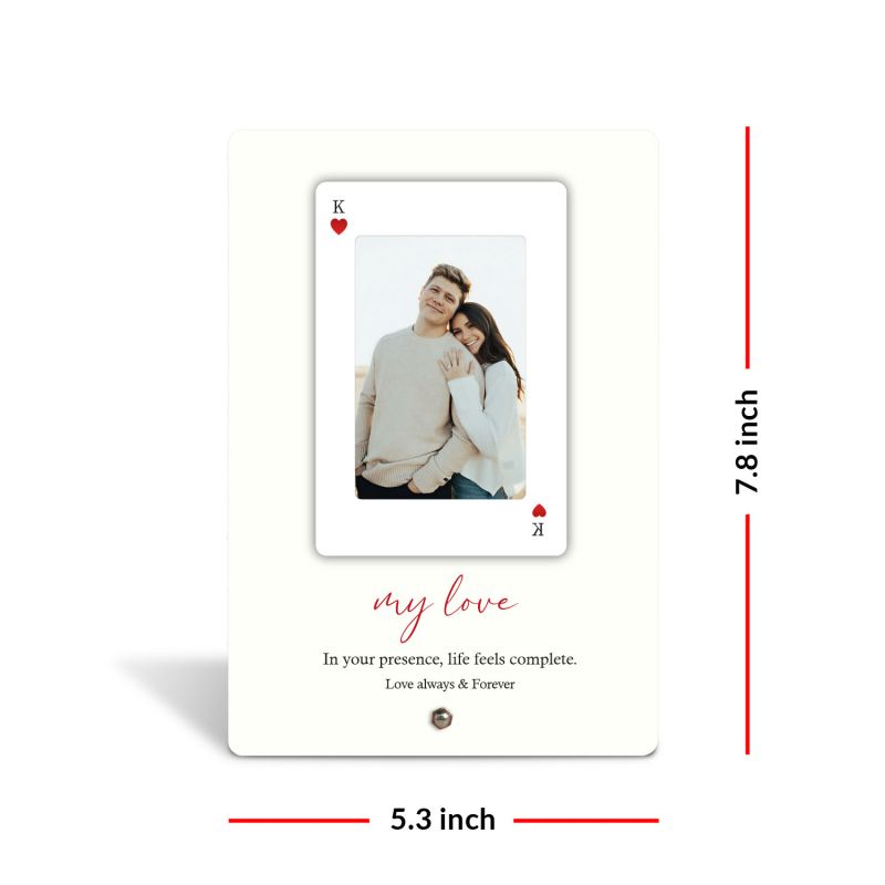 Personalized Photo Frame Tabletop For Home & Office Decor, My Love Theme, Customized Anniversary Gift for Wife & Husband Valentine Gift for Couple